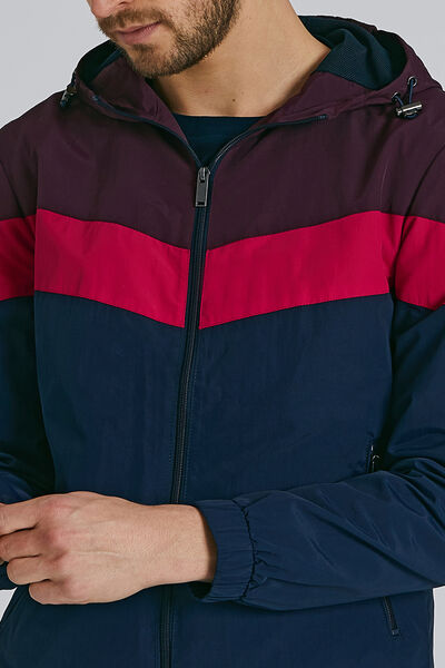 Blouson à capuche colorblock