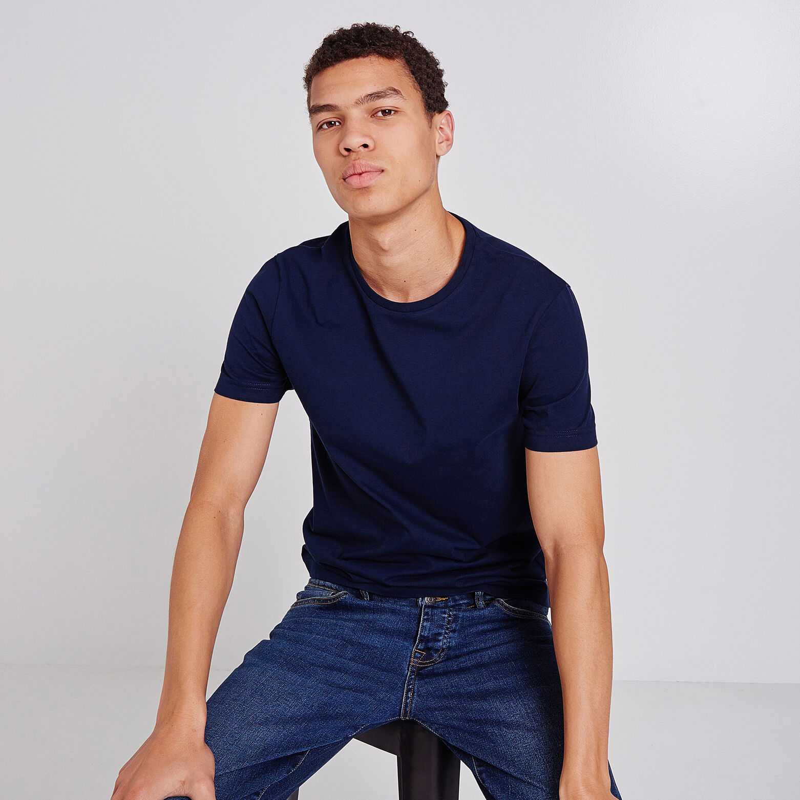 Tee-shirt uni col rond