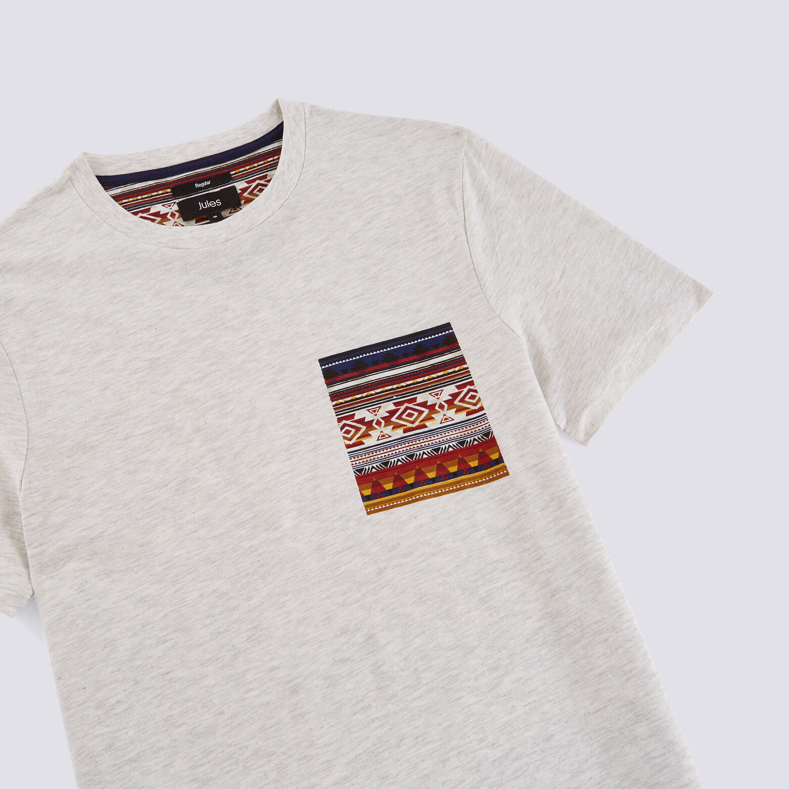 Tee shirt à col rond poche imprimée