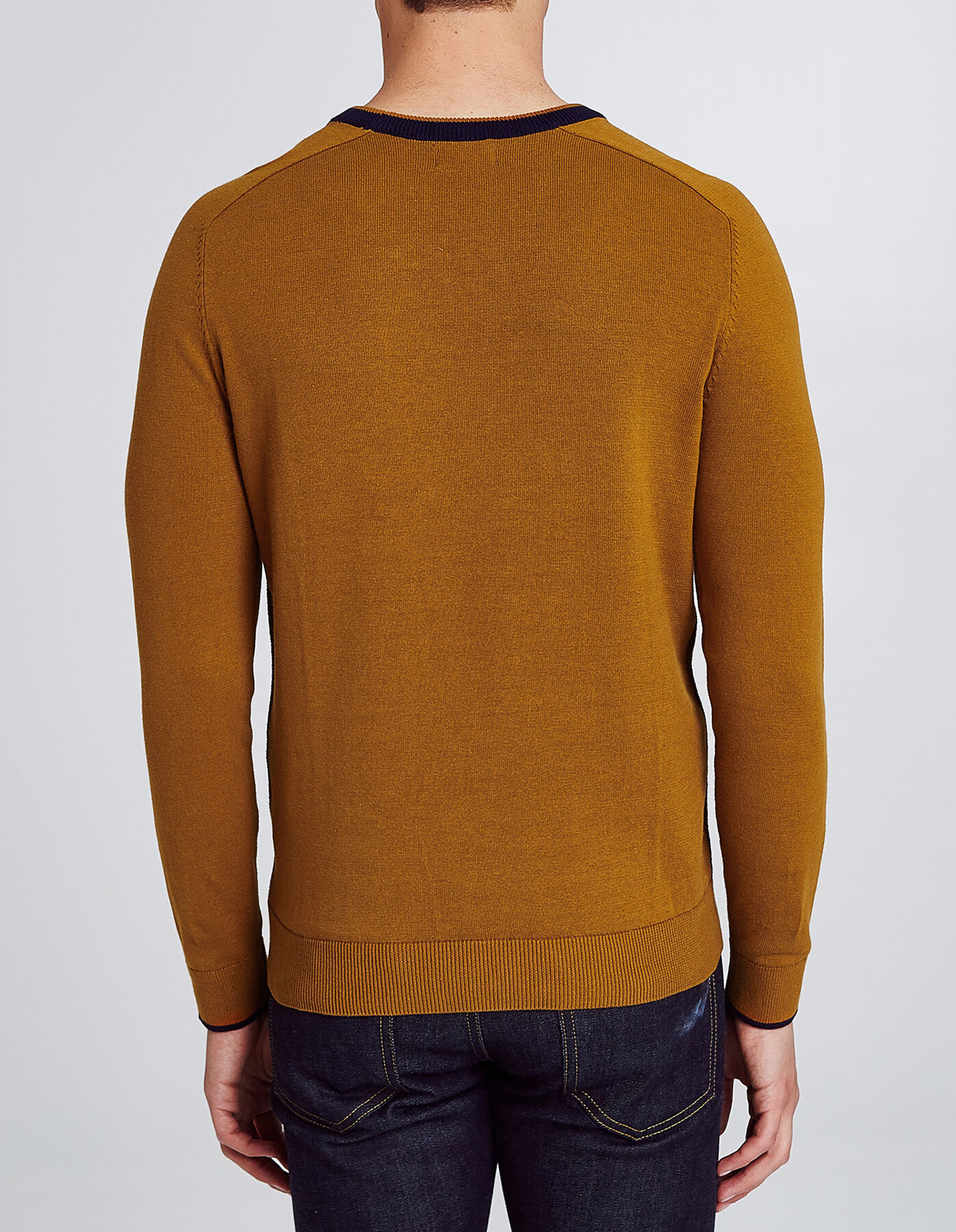 Pull col rond micro jacquard