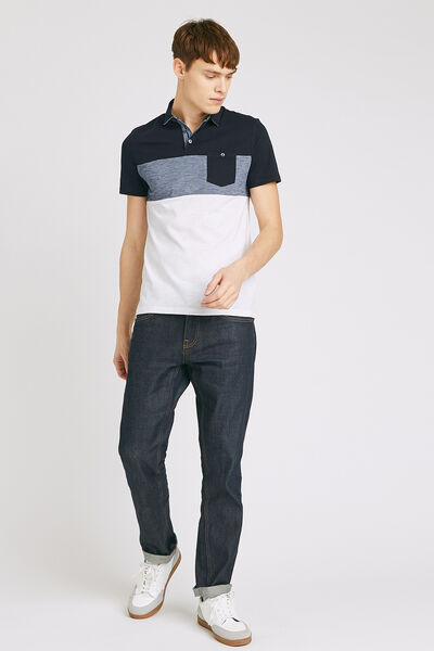 Polo manche courte colorblock