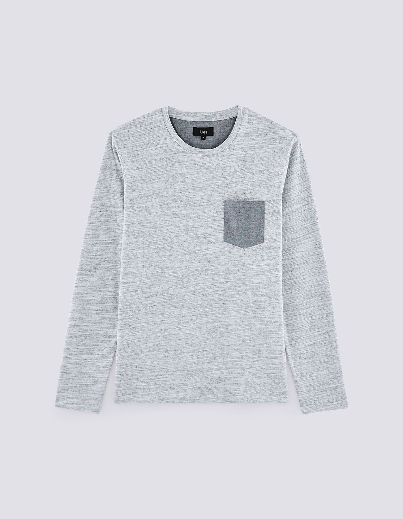 Tee shirt col rond maille flammée