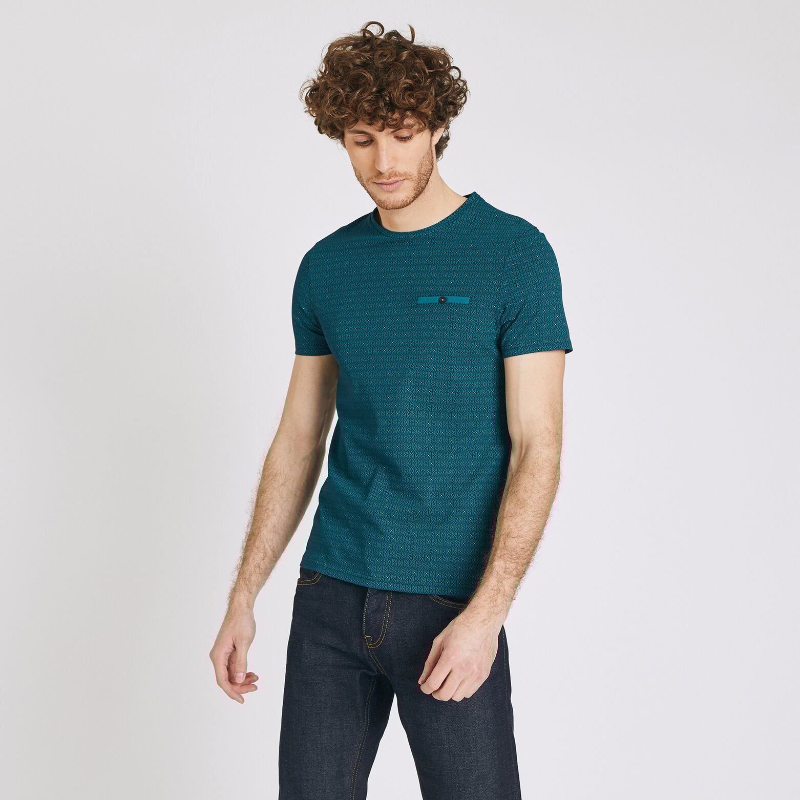 Tee shirt col rond motif graphique