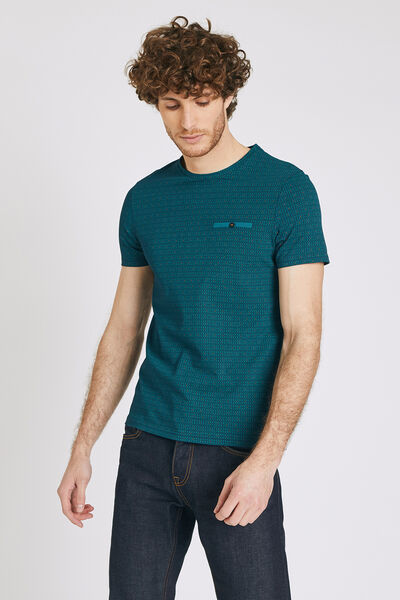 Tee shirt col rond motif graphique