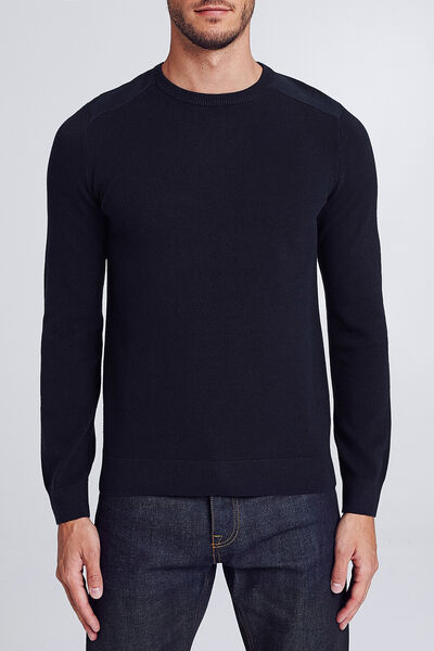 Pull col rond maille piquée