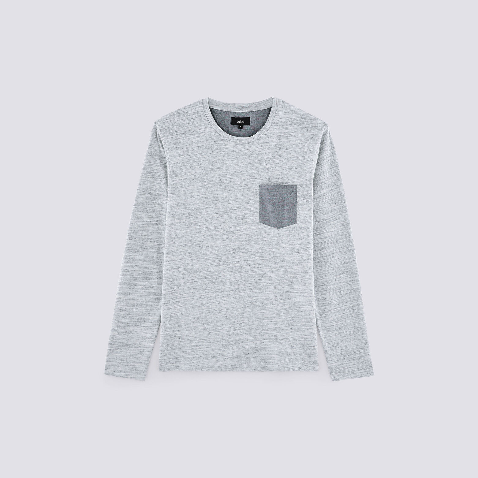 Tee shirt col rond maille flammée