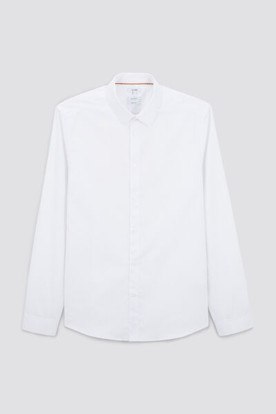 Chemise slim unie coton