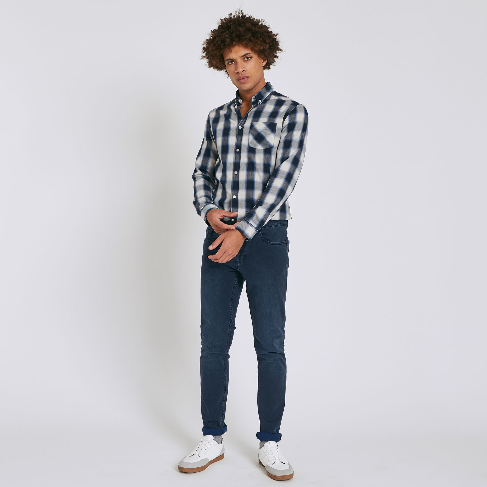 Jean slim Tom bleu grisé