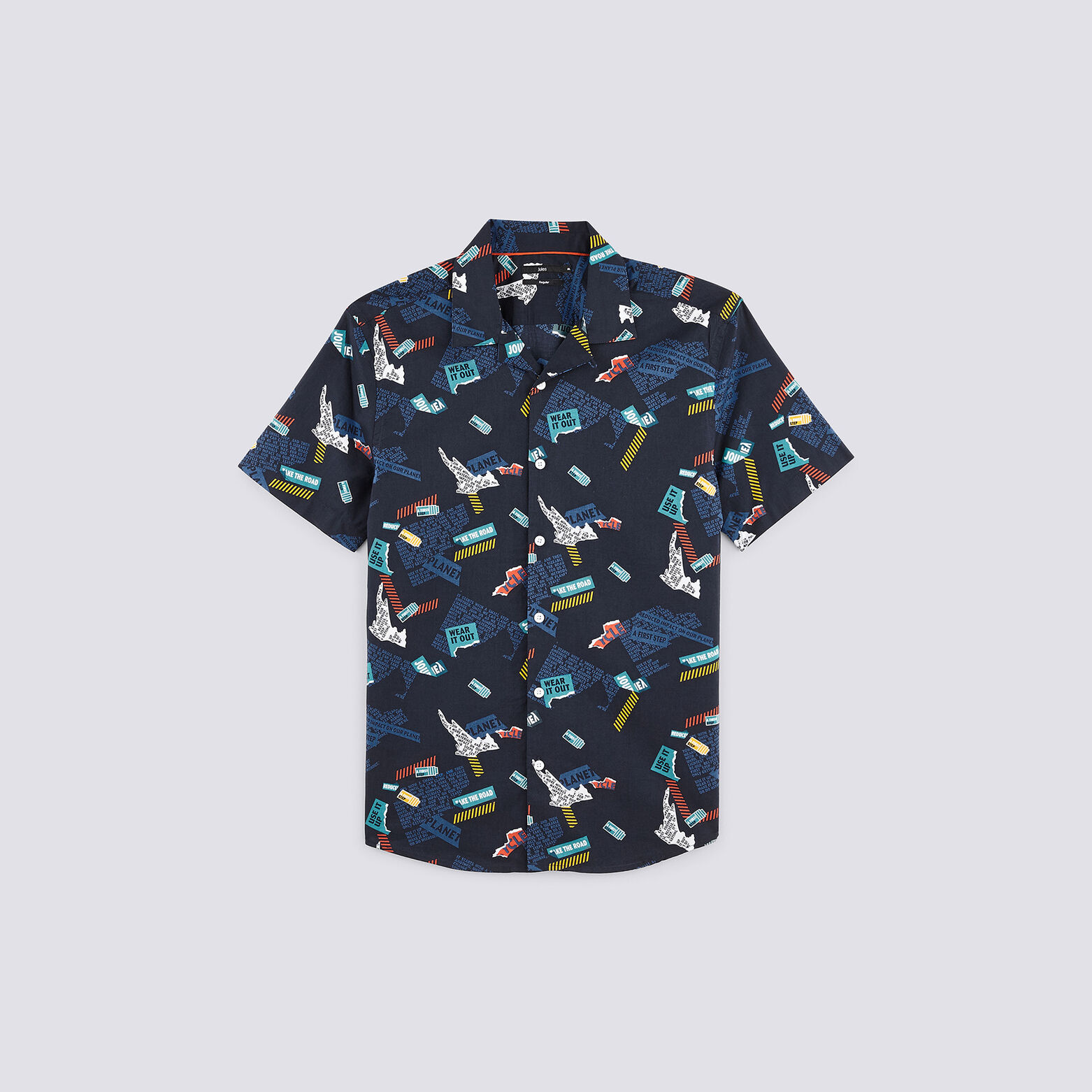 Chemise manches courtes imprimée regular