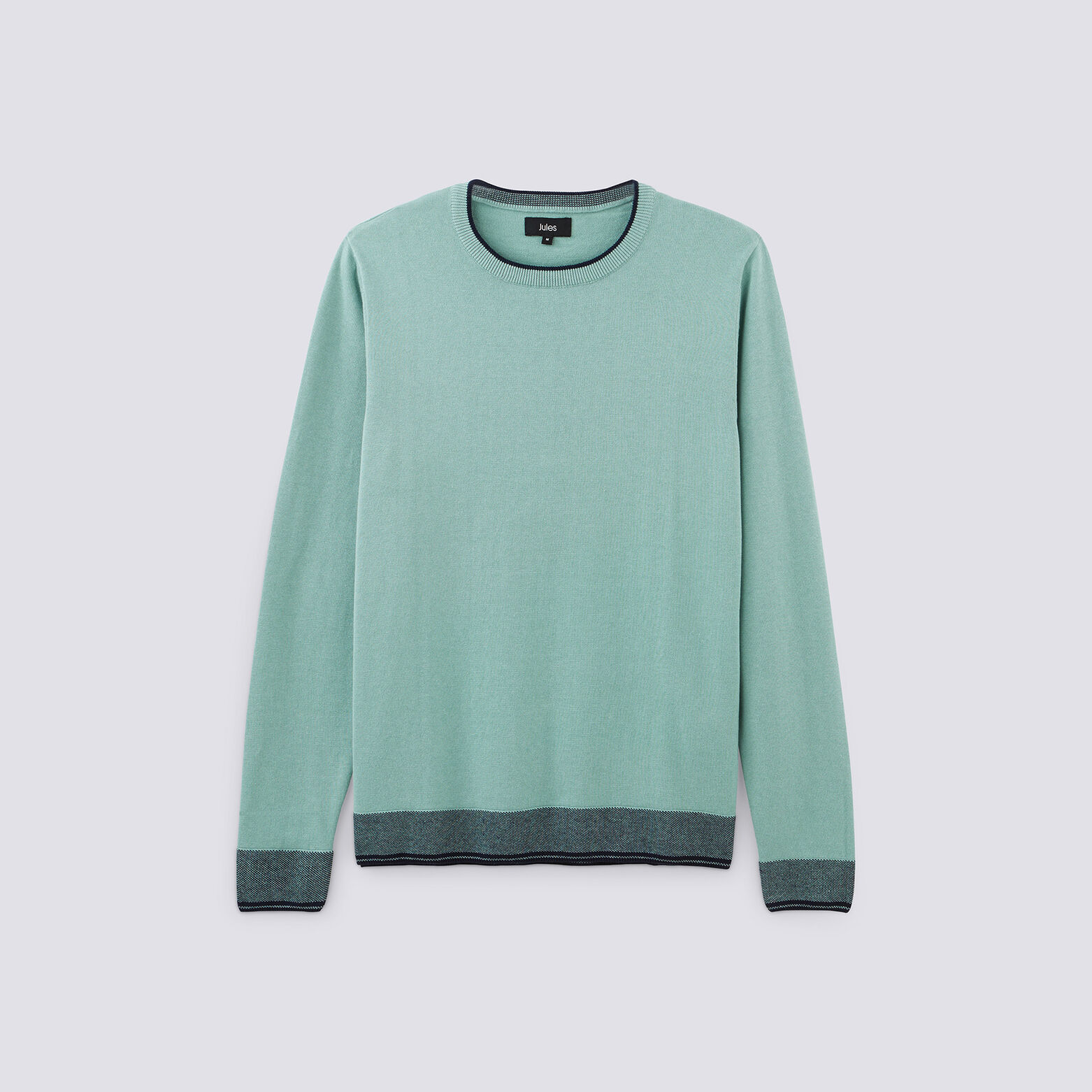 Pull col rond jeu de points