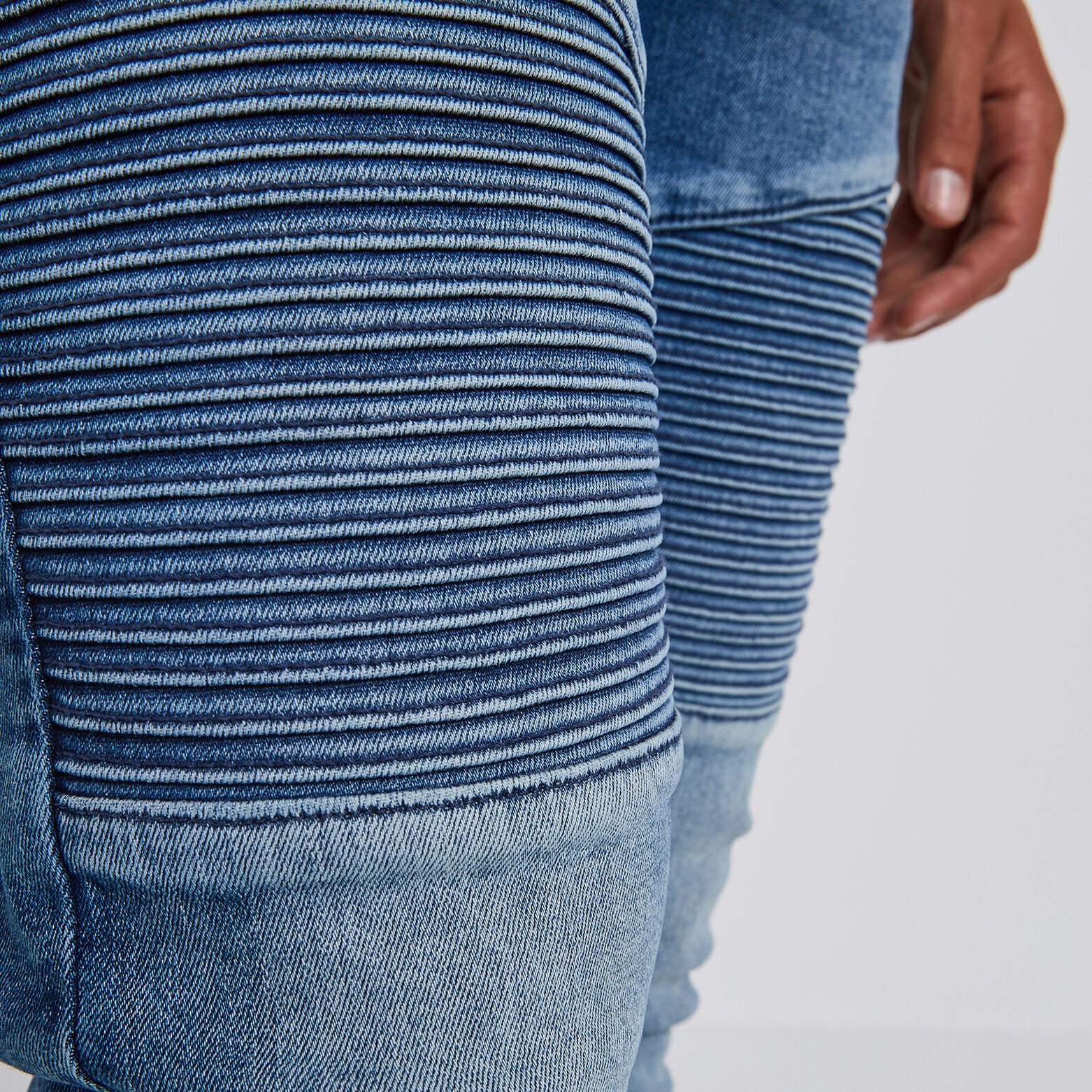 Jean Skinny Biker Bleu