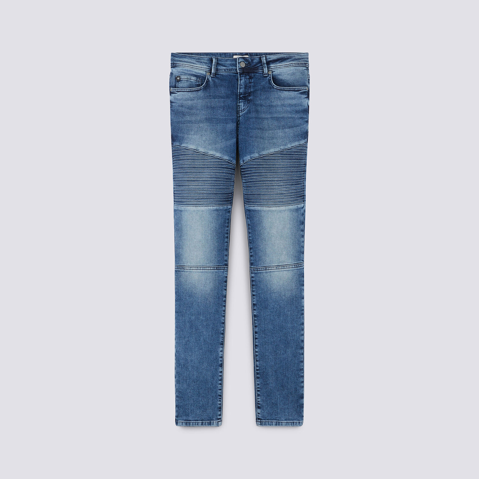 Jean Skinny Biker Bleu